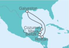 Itinerario del Crucero México, Belice, Honduras - Princess Cruises