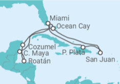 Itinerario del Crucero Honduras, México, USA, Puerto Rico TI - MSC Cruceros