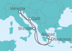 Itinerario del Crucero Croacia, Italia, Grecia TI - MSC Cruceros