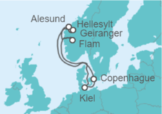 Itinerario del Crucero Noruega, Alemania - MSC Cruceros