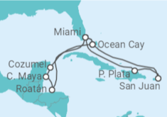 Itinerario del Crucero Honduras, México, USA, Puerto Rico - MSC Cruceros