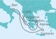 Itinerario del Crucero Grecia, Italia TI - MSC Cruceros