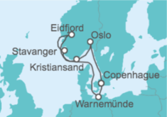 Itinerario del Crucero Noruega, Dinamarca TI - MSC Cruceros