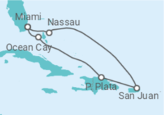 Itinerario del Crucero Puerto Rico, Bahamas TI - MSC Cruceros