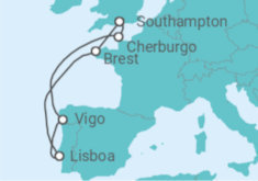 Itinerario del Crucero Portugal, España, Francia TI - MSC Cruceros