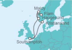 Itinerario del Crucero Noruega TI - MSC Cruceros