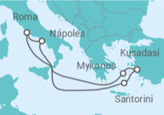 Itinerario del Crucero Grecia, Italia - MSC Cruceros