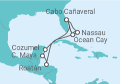 Itinerario del Crucero Bahamas, USA, Honduras, México - MSC Cruceros