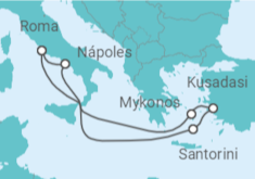 Itinerario del Crucero Grecia, Turquía, Italia - MSC Cruceros