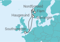 Itinerario del Crucero Noruega TI - MSC Cruceros