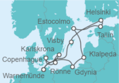 Itinerario del Crucero Polonia, Lituania, Suecia, Estonia, Finlandia, Dinamarca TI - MSC Cruceros