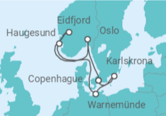 Itinerario del Crucero Alemania, Noruega TI - MSC Cruceros