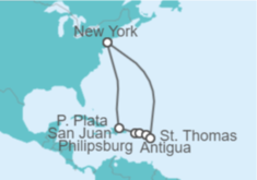 Itinerario del Crucero Puerto Rico, Islas Vírgenes - Eeuu, Saint Maarten, Antigua Y Barbuda TI - MSC Cruceros