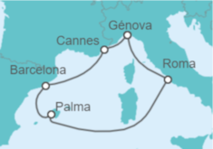 Itinerario del Crucero Italia, España, Francia TI - MSC Cruceros