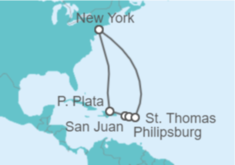 Itinerario del Crucero Puerto Rico, Islas Vírgenes - Eeuu, Saint Maarten TI - MSC Cruceros