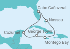 Itinerario del Crucero México, Islas Caimán, Jamaica, Bahamas - MSC Cruceros