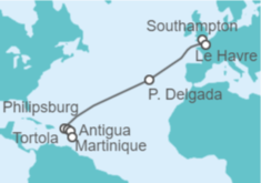 Itinerario del Crucero Francia, Portugal, Islas Vírgenes - Reino Unido, Saint Maarten, Antigua Y Barbuda TI - MSC Cruceros