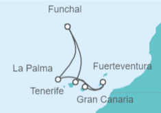 Itinerario del Crucero Islas Canarias TI - MSC Cruceros