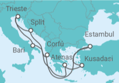 Itinerario del Crucero Italia, Croacia, Grecia, Turquía - MSC Cruceros