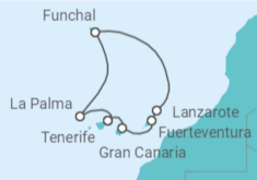 Itinerario del Crucero Islas Canarias TI - MSC Cruceros