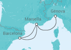 Itinerario del Crucero Francia, Italia TI - MSC Cruceros