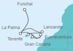 Itinerario del Crucero Islas Canarias TI - MSC Cruceros