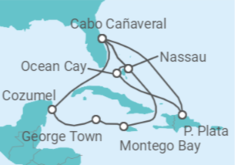 Itinerario del Crucero México, Islas Caimán, Jamaica, Bahamas, USA - MSC Cruceros