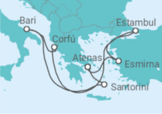 Itinerario del Crucero Turquía, Grecia, Italia - MSC Cruceros