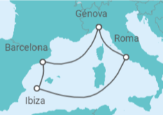 Itinerario del Crucero España, Italia - MSC Cruceros