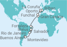 Itinerario del Crucero desde Buenos Aires (Argentina) a Bilbao (España) - MSC Cruceros