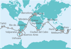 Itinerario del Crucero Vuelta al mundo - MSC Cruceros