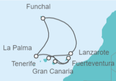 Itinerario del Crucero Islas Canarias TI - MSC Cruceros