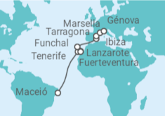 Itinerario del Crucero España, Portugal, Francia - MSC Cruceros