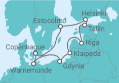 Itinerario del Crucero Alemania, Polonia, Lituania, Letonia, Estonia, Finlandia, Suecia TI - MSC Cruceros