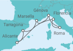 Itinerario del Crucero España, Italia, Francia - MSC Cruceros