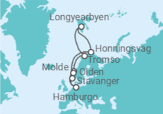 Itinerario del Crucero Noruega - MSC Cruceros