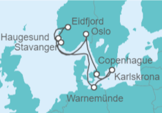 Itinerario del Crucero Alemania, Noruega TI - MSC Cruceros