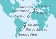 Itinerario del Crucero España, Marruecos, Cabo Verde, Brasil, Argentina - MSC Cruceros