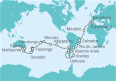 Itinerario del Crucero Vuelta al mundo - MSC Cruceros