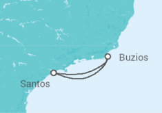 Itinerario del Crucero Brasil - MSC Cruceros