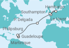 Itinerario del Crucero Guadalupe, Saint Maarten, Portugal, Alemania, Francia - MSC Cruceros