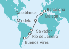 Itinerario del Crucero España, Marruecos, Cabo Verde, Brasil, Argentina - MSC Cruceros