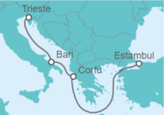 Itinerario del Crucero Grecia, Italia - MSC Cruceros