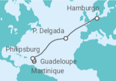 Itinerario del Crucero Guadalupe, Saint Maarten, Portugal - MSC Cruceros