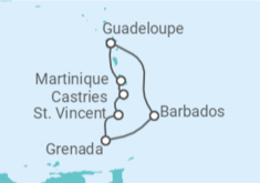 Itinerario del Crucero Guadalupe, Barbados, Santa Lucía - MSC Cruceros