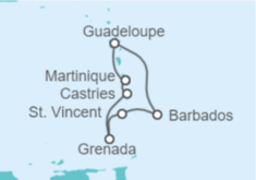 Itinerario del Crucero Guadalupe, Barbados, Santa Lucía - MSC Cruceros