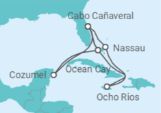 Itinerario del Crucero Bahamas, Jamaica, USA, México - MSC Cruceros