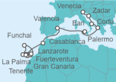 Itinerario del Crucero Islas Canarias TI - MSC Cruceros