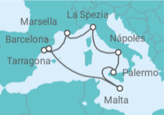 Itinerario del Crucero Francia, Italia, Malta TI - MSC Cruceros