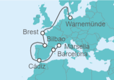 Itinerario del Crucero España TI - MSC Cruceros